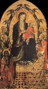 The Madonna and the Nino with San Juan the Baptist, San Nicolas and four angeles Gherardo Starnina